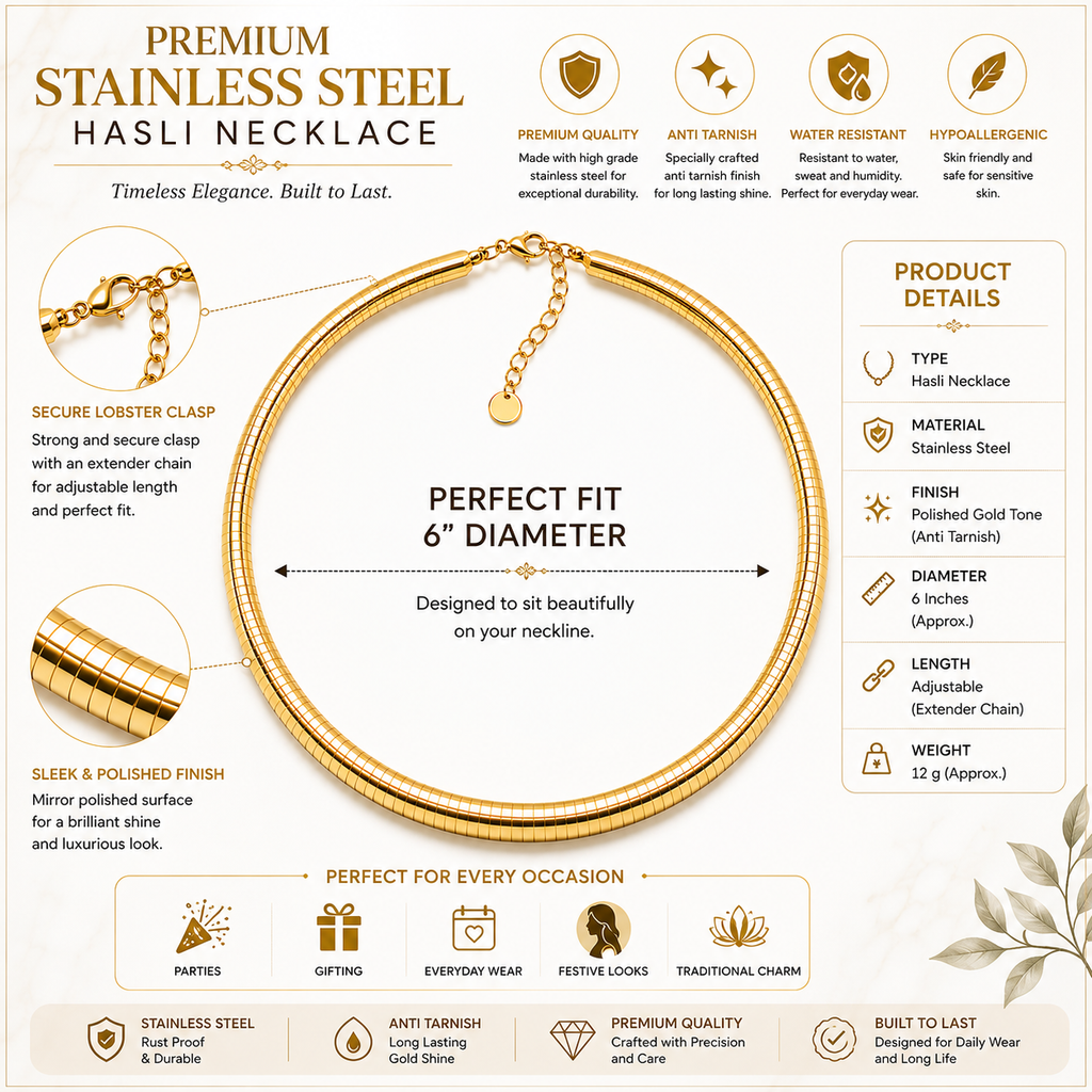 Gold-Tone Stainless Steel Hasli Necklace