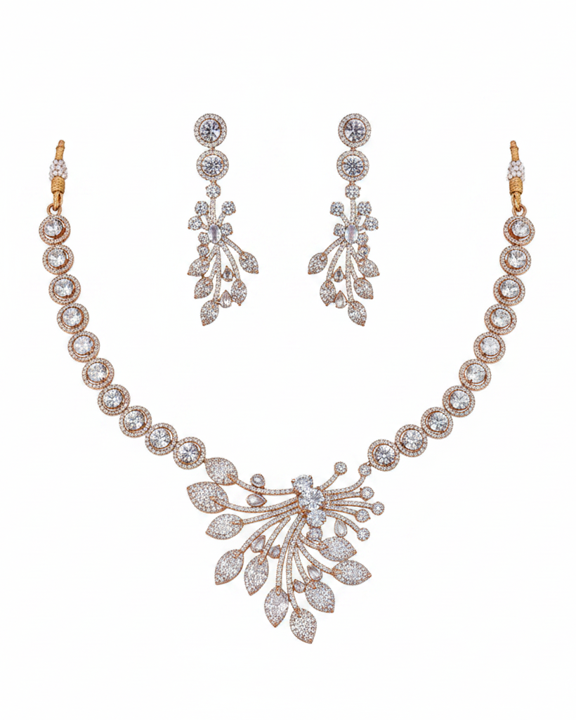 American Diamond Necklace & Earring Set