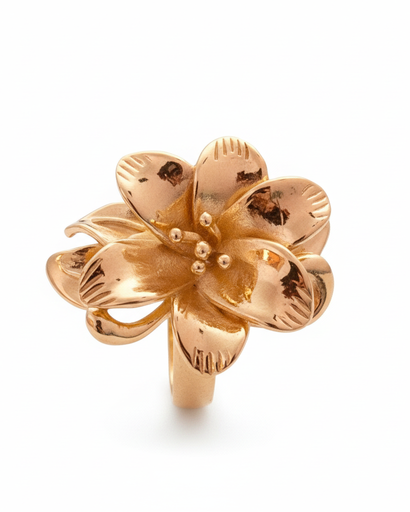 Golden Bloom Flower Ring