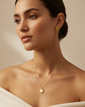 Gold Rectangular Pendant Set - Lifestyle