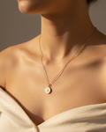 Gold Sunburst Coin Pendant - Lifestyle