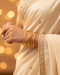Gold Multi-Wave Cuff Bracelet