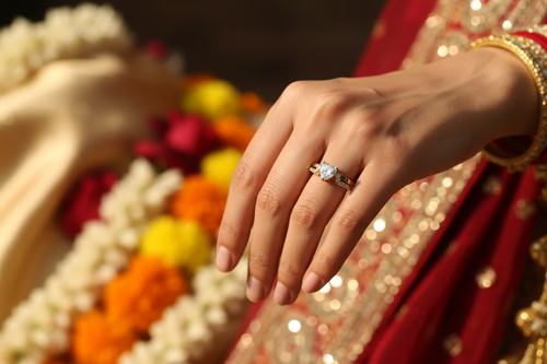 Celeste Heart Solitaire Ring – lifestyle shot