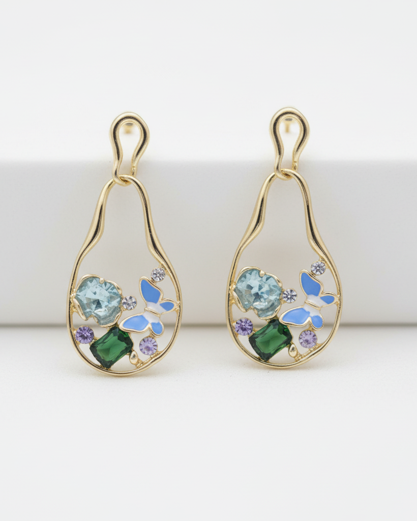 Garden Bloom Teardrop Earrings