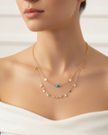 Two Layer Gold Necklace Lifestyle